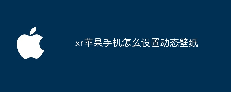 xr苹果手机怎么设置动态壁纸(壁纸.苹果.设置)