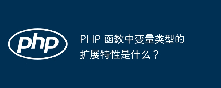PHP 函数中变量类型的扩展特性是什么？（变量.函数.扩展.特性.类型...）