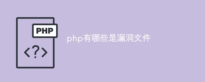 php有哪些是漏洞文件（漏洞.文件.有哪些.php...）