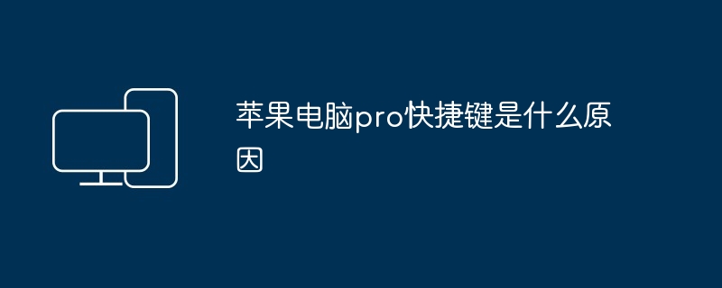 苹果电脑pro快捷键是什么原因