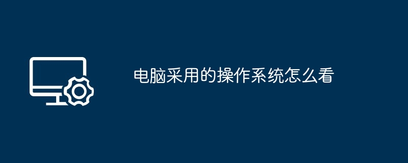 电脑采用的操作系统怎么看