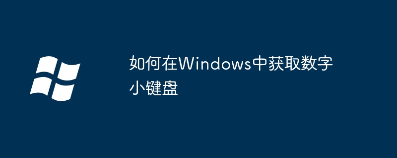 如何在Windows中获取数字小键盘（小键盘.获取.数字）