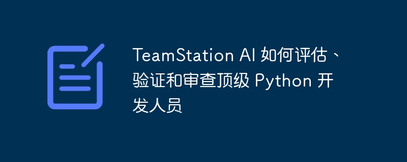 TeamStation AI 如何评估、验证和审查顶级 Python 开发人员（开发人员.审查.评估.验证.TeamStation...）