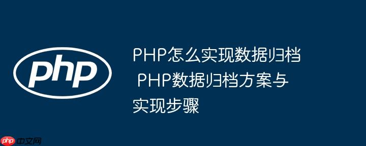 PHP怎么实现数据归档 PHP数据归档方案与实现步骤(归档.数据.步骤.方案.PHP...)