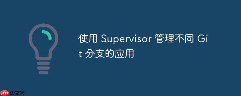 使用 Supervisor 管理不同 Git 分支的应用(分支.管理.Supervisor.Git...)
