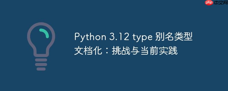 Python 3.12 type 别名类型文档化：挑战与当前实践（别名.实践.挑战.类型.文档...）