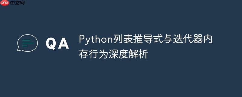 Python列表推导式与迭代器内存行为深度解析
