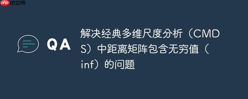 解决经典多维尺度分析（CMDS）中距离矩阵包含无穷值（inf）的问题（多维.中距离.矩阵.尺度.无穷...）