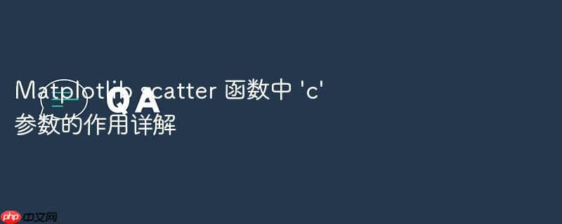 Matplotlib scatter 函数中 'c' 参数的作用详解（详解.函数.作用.参数.Matplotlib...）