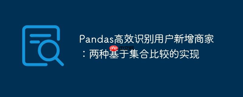 Pandas高效识别用户新增商家：两种基于集合比较的实现
