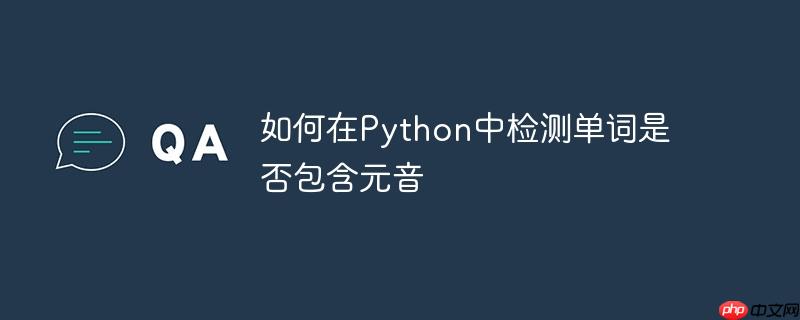 如何在Python中检测单词是否包含元音（元音.单词.包含.检测.如何在...）