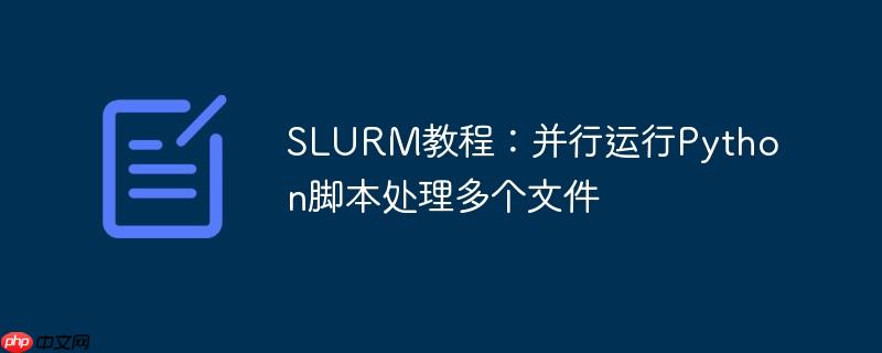 SLURM教程：并行运行Python脚本处理多个文件（多个.并行.脚本.运行.文件...）