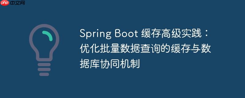 Spring Boot 缓存高级实践：优化批量数据查询的缓存与数据库协同机制

