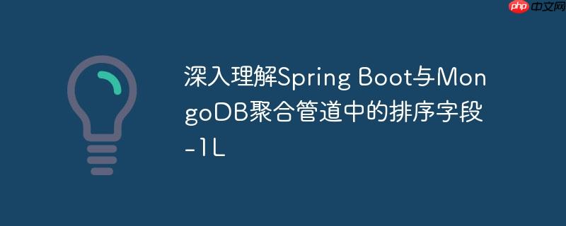 深入理解spring boot与mongodb聚合管道中的排序字段-1l