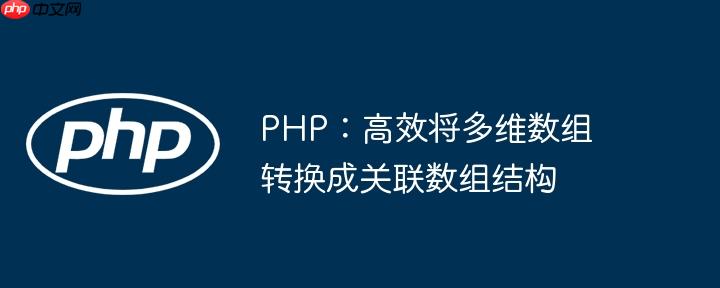 PHP：高效将多维数组转换成关联数组结构
