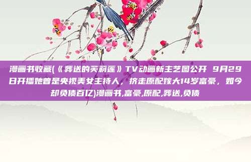 漫画书收藏(《葬送的芙莉莲》TV动画新主艺图公开 9月29日开播她曾是央视美女主持人，挤走原配嫁大14岁富豪，如今却负债百亿)漫画书,富豪,原配,葬送,负债