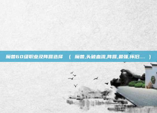 魔兽60级职业及阵营选择 （ 魔兽,头破血流,阵营,最强,怀旧.... ）