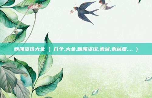 新闻资讯大全 ( 几个,大全,新闻资讯,素材,素材库.... )