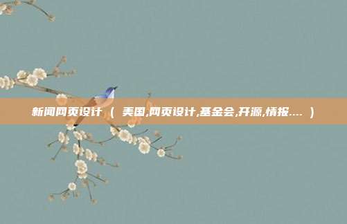 新闻网页设计 ( 美国,网页设计,基金会,开源,情报.... )