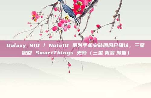 Galaxy S10 / Note10 系列手机变砖原因已确认，三星撤回 SmartThings 更新（三星.机变.撤回）