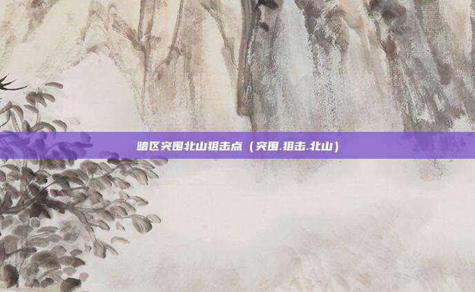 暗区突围北山狙击点（突围.狙击.北山）
