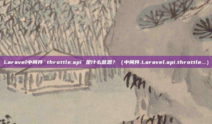 Laravel中间件`throttle:api`是什么意思？（中间件.Laravel.api.throttle...）