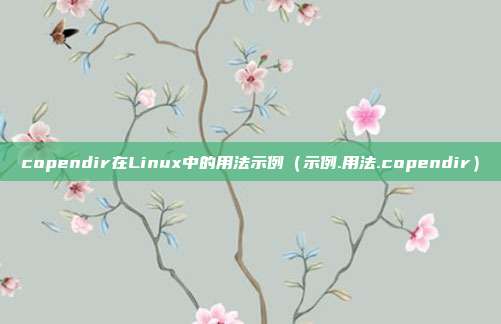 copendir在Linux中的用法示例（示例.用法.copendir）