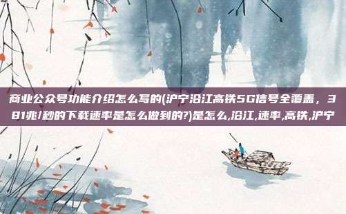 商业公众号功能介绍怎么写的(沪宁沿江高铁5G信号全覆盖，381兆/秒的下载速率是怎么做到的?)是怎么,沿江,速率,高铁,沪宁