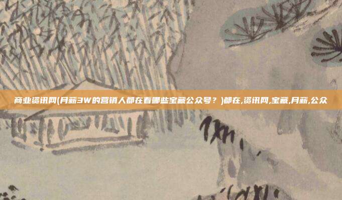 商业资讯网(月薪3W的营销人都在看哪些宝藏公众号？)都在,资讯网,宝藏,月薪,公众