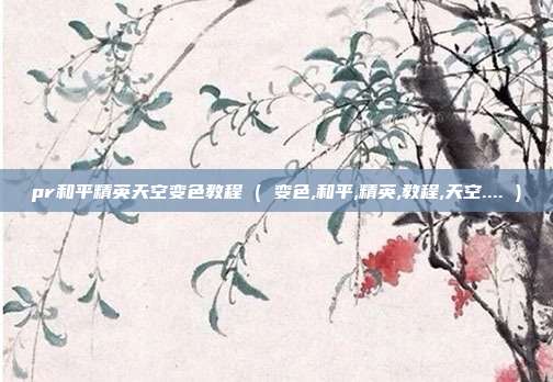 pr和平精英天空变色教程 ( 变色,和平,精英,教程,天空.... )
