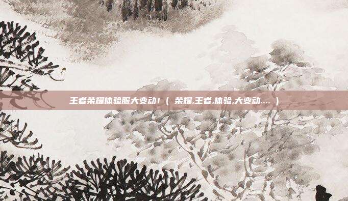 王者荣耀体验服大变动！( 荣耀,王者,体验,大变动.... )